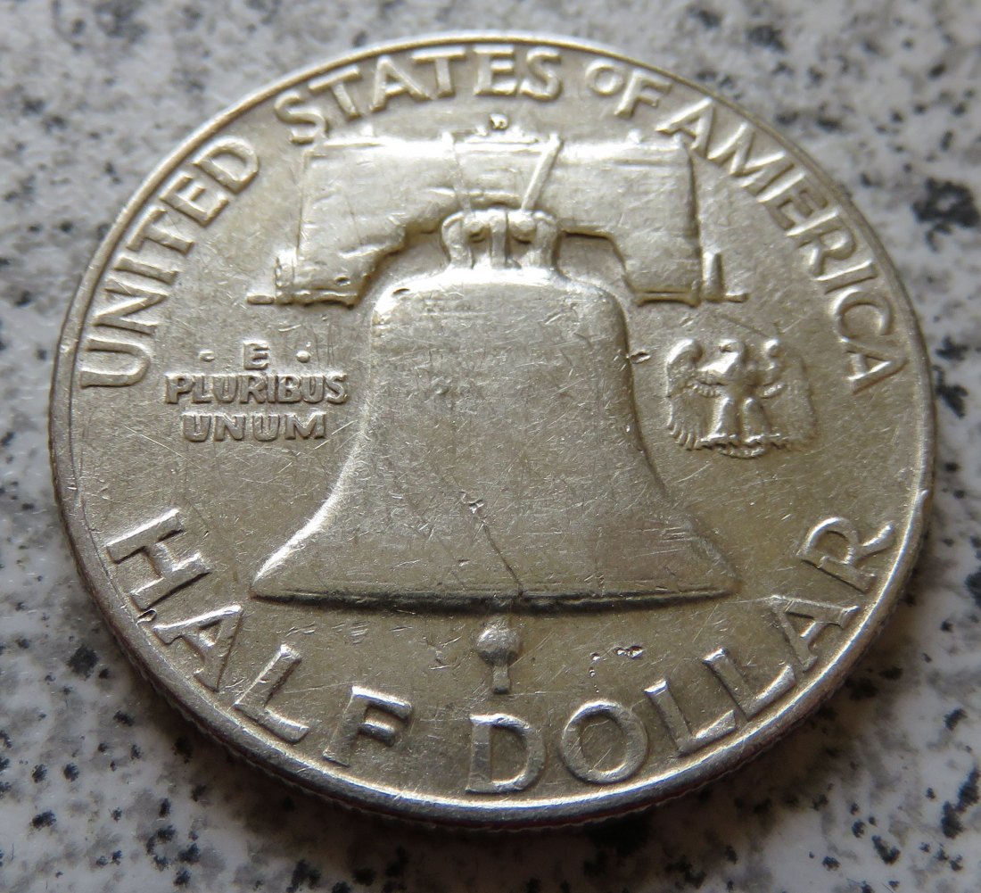  USA 1/2 Dollar 1952 D / Franklin half Dollar 1952 D   
