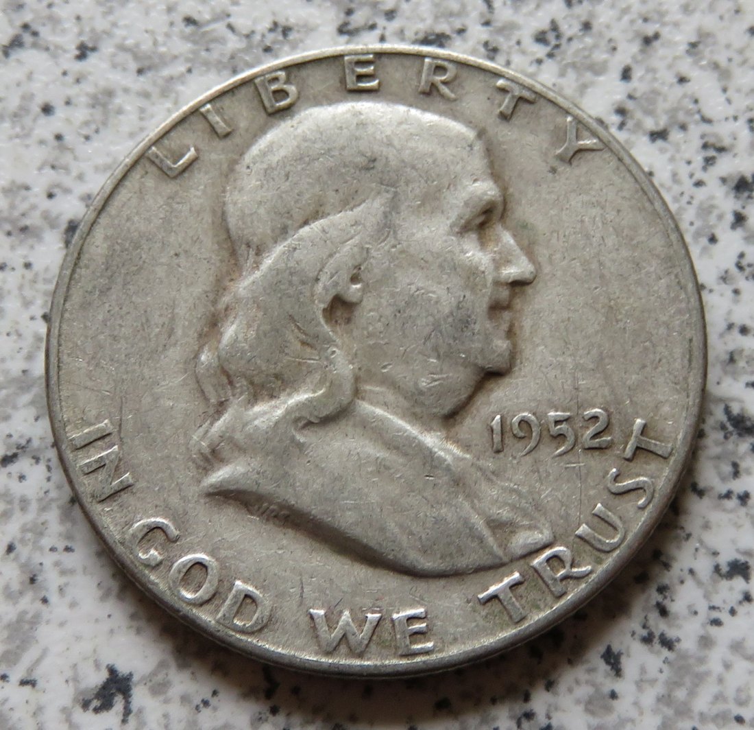  USA 1/2 Dollar 1952 S / Franklin half Dollar 1952 S   