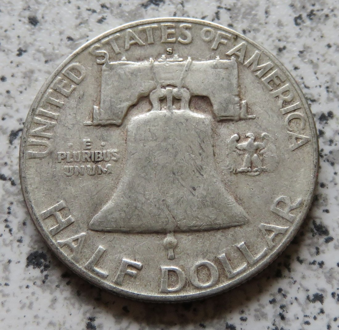  USA 1/2 Dollar 1952 S / Franklin half Dollar 1952 S   