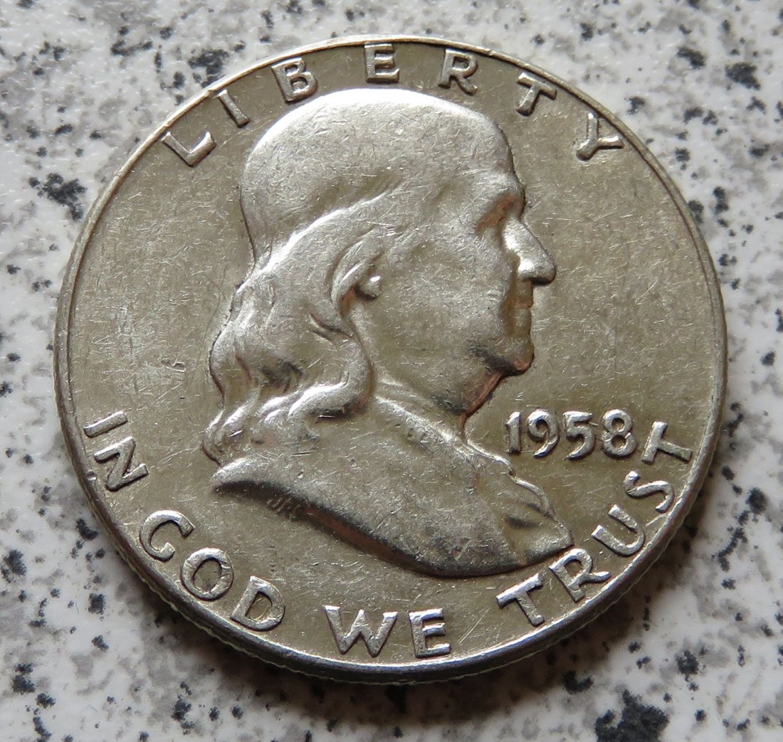  USA 1/2 Dollar 1958 / Franklin half Dollar 1958   