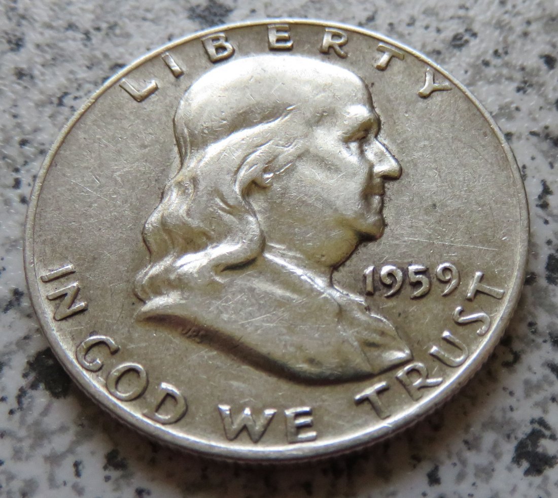  USA 1/2 Dollar 1959 D / Franklin half Dollar 1959 D   