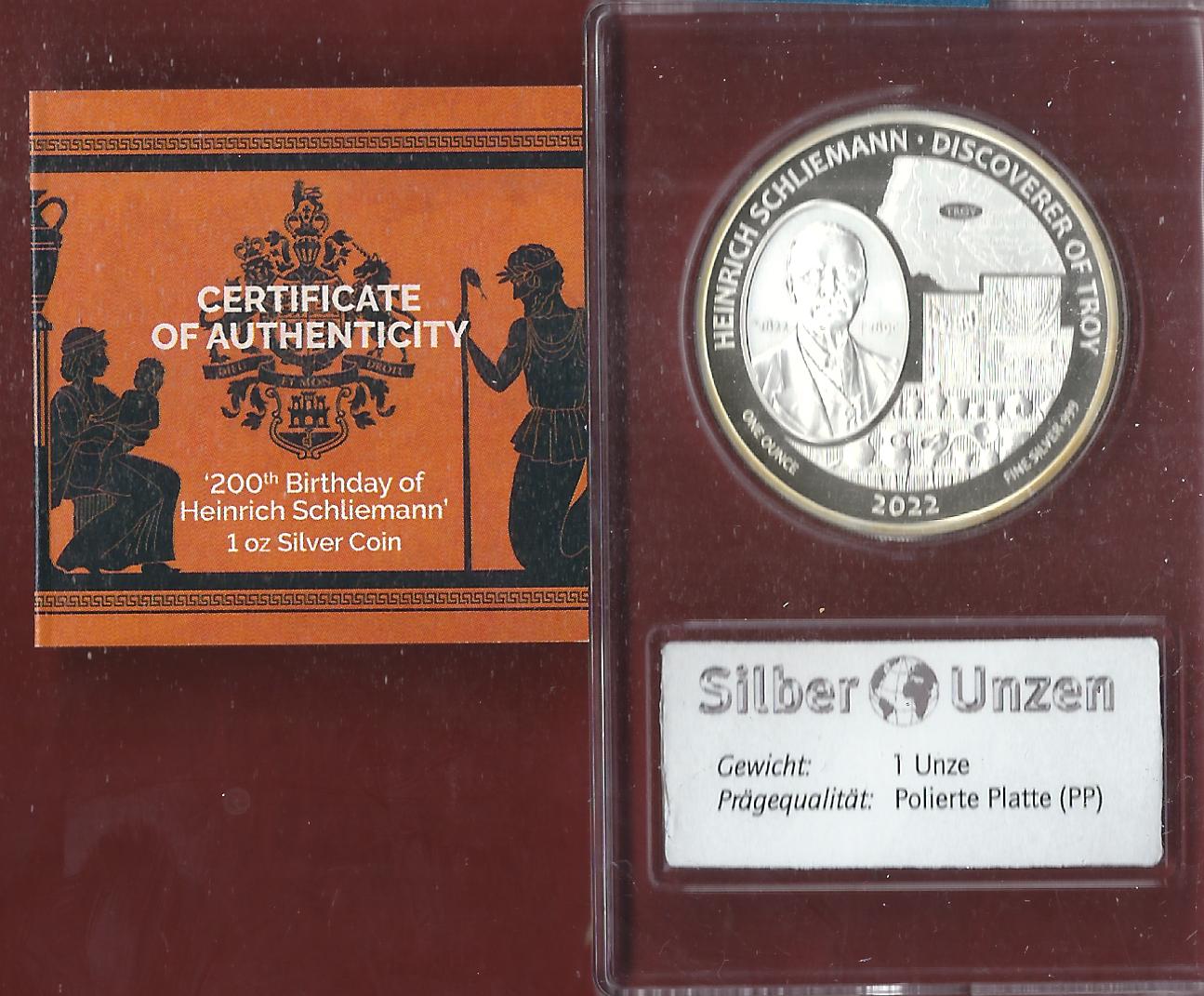  Welt Silberunzen 2 P.Gibraltar 2022 Proof Münzenankauf Koblenz Frank Maurer AI672   