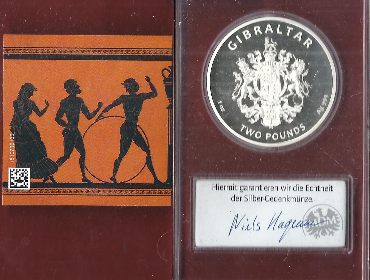  Welt Silberunzen 2 P.Gibraltar 2022 Proof Münzenankauf Koblenz Frank Maurer AI672   
