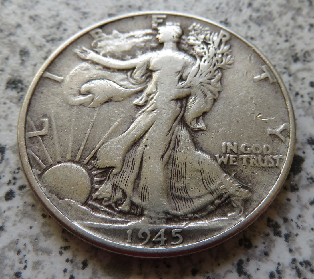  USA 1/2 Dollar 1945 / Liberty half Dollar 1945   
