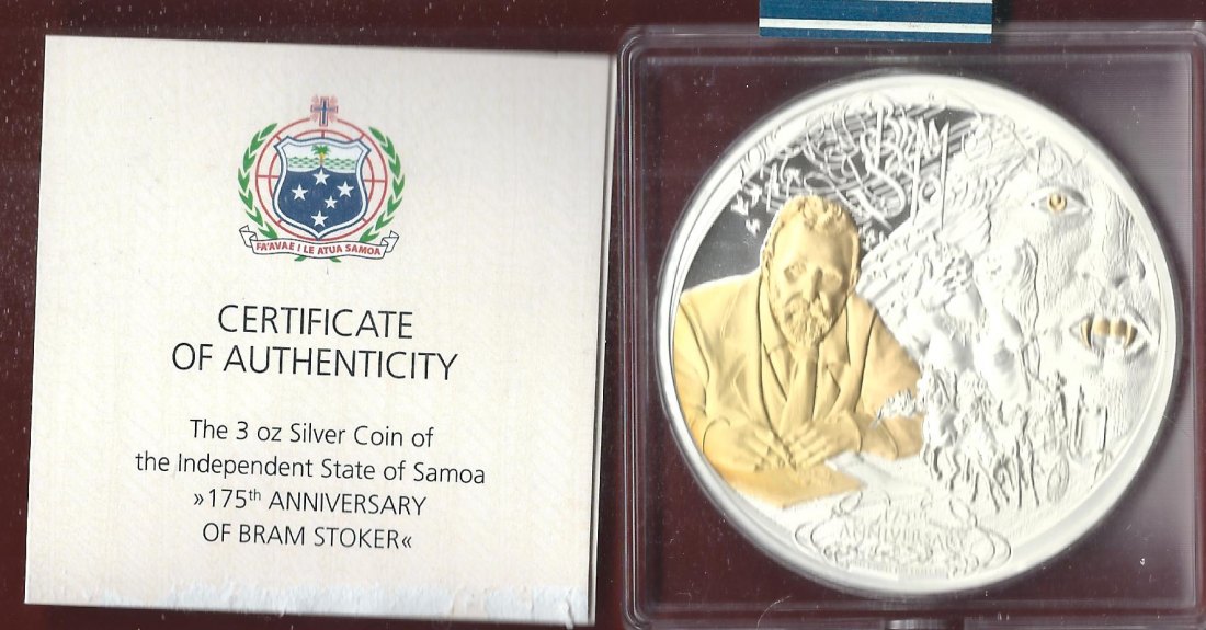  Welt Silberunzen 3 Unzen 5 D Samoa 2022 Proof Münzenankauf Koblenz Frank Maurer AI677   