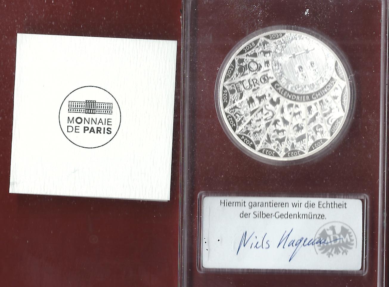  Welt Silberunzen 20 Euro Frankreich 2021 Proof Münzenankauf Koblenz Frank Maurer AI683   