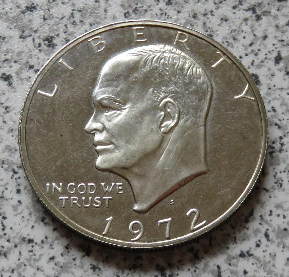  USA Eisenhower Dollar 1972 S, proof, Silber   