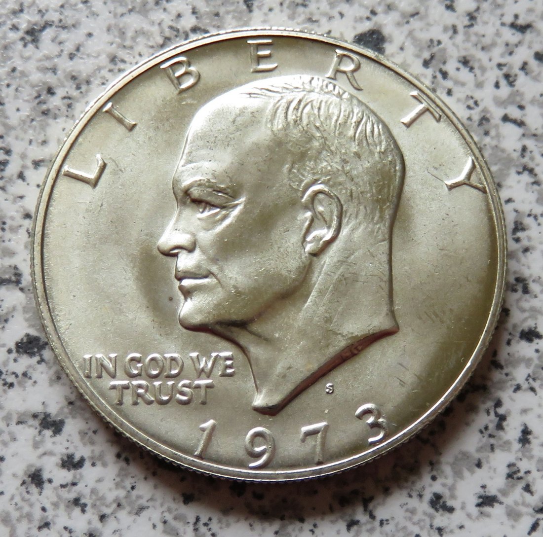  USA Eisenhower Dollar 1973 S, Silber   