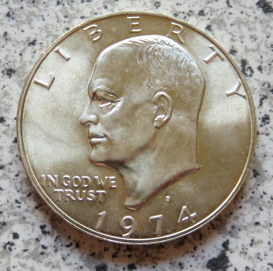  USA Eisenhower Dollar 1974 S, Silber   