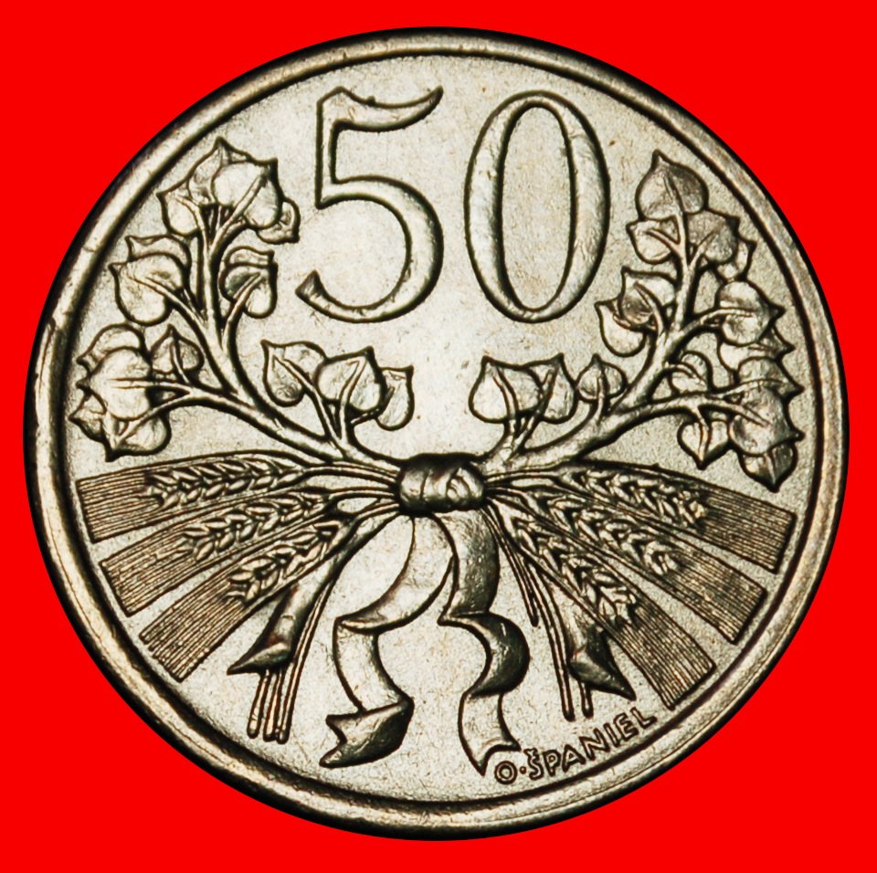  Ⰶ DOPPELKREUZ (1921-1931): TSCHECHOSLOWAKEI ★ 50 HELLER 1921 LÖWE STEMPEL I+A! STG ★OHNE VORBEHALT!   