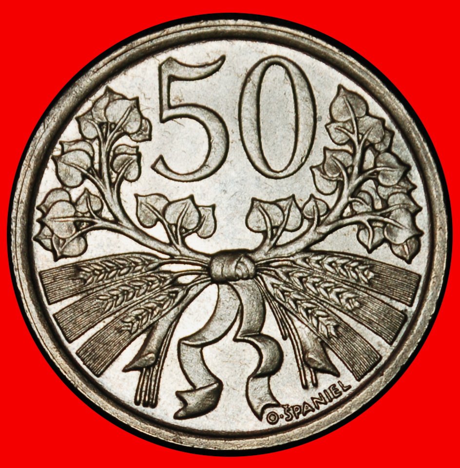 Ⰶ DOPPELKREUZ (1921-1931): TSCHECHOSLOWAKEI ★ 50 HELLER 1931 LÖWE STEMPEL II+A! STG ★OHNE VORBEHALT!