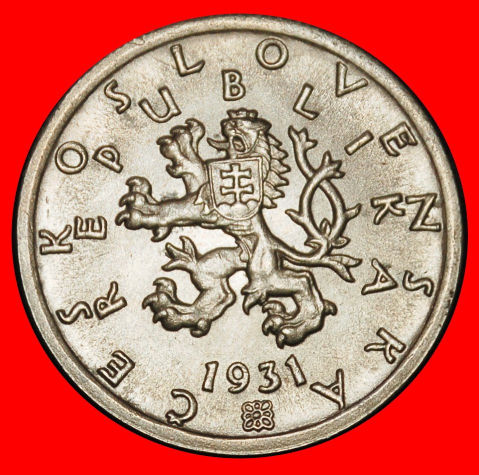  Ⰶ DOPPELKREUZ (1921-1931): TSCHECHOSLOWAKEI ★ 50 HELLER 1931 LÖWE STEMPEL II+A! STG ★OHNE VORBEHALT!   