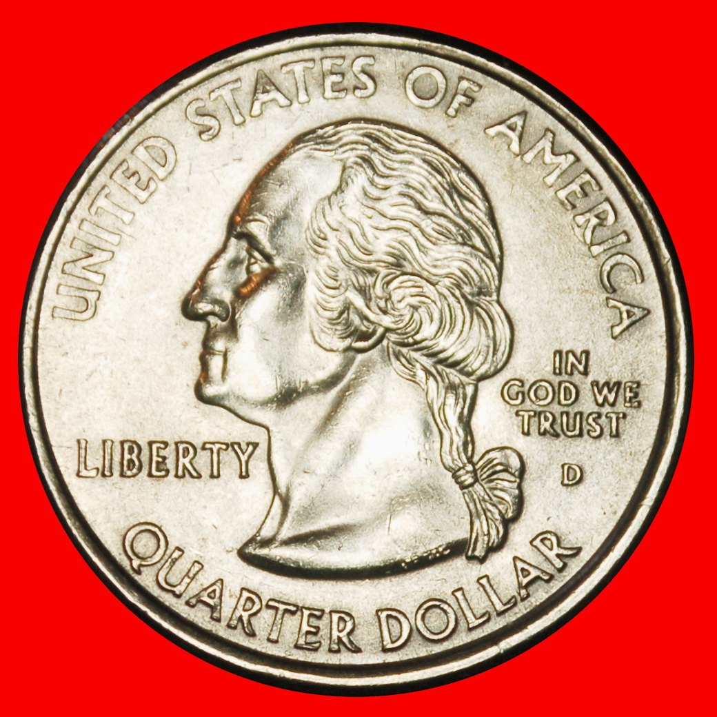  Ⰶ BUNDESSTAAT 1788: USA ★ 1/4 DOLLAR 2000D WASHINGTON (1789-1797)! STG STEMPELGLANZ!★OHNE VORBEHALT!   