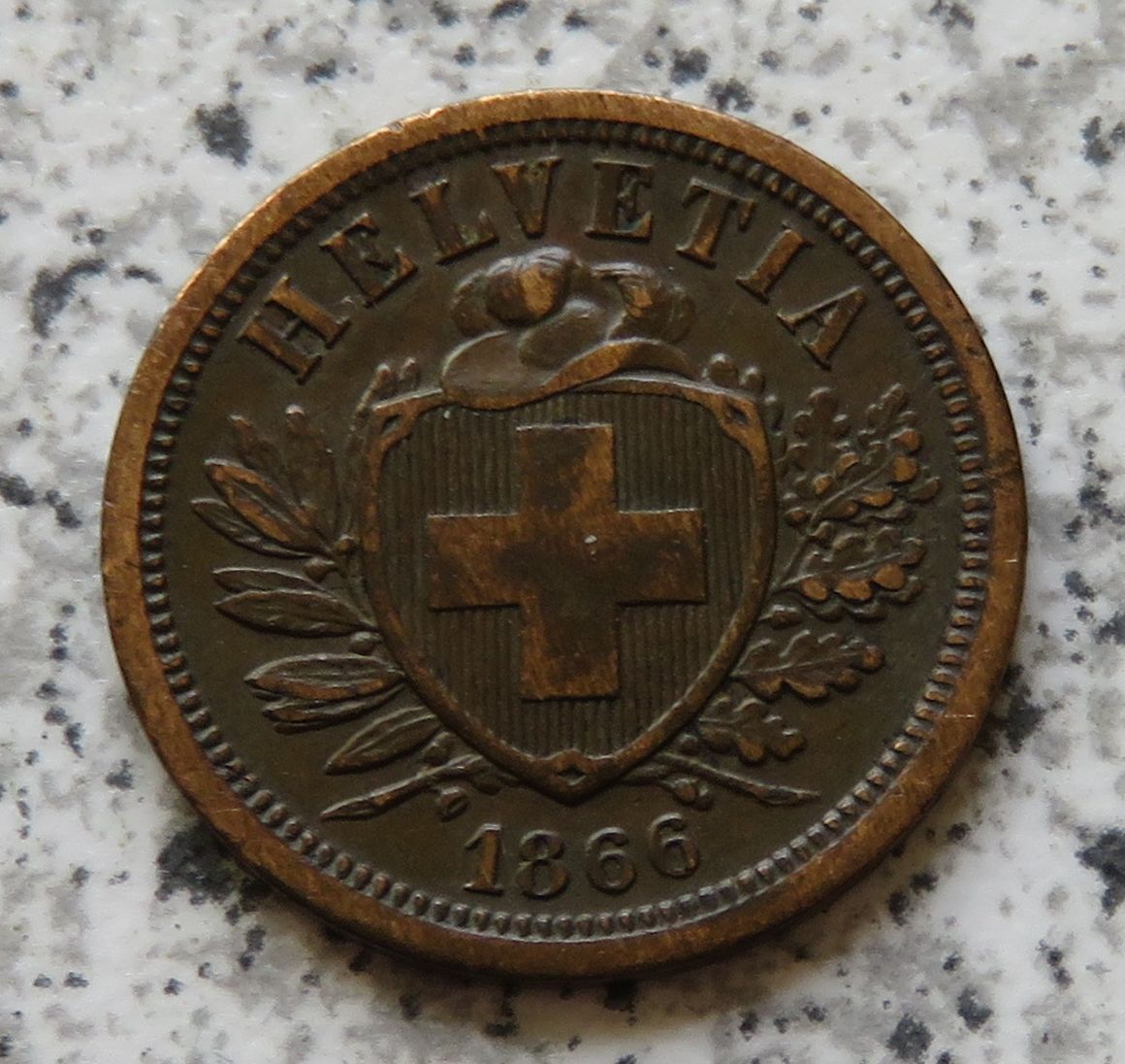  Schweiz 2 Rappen 1866   