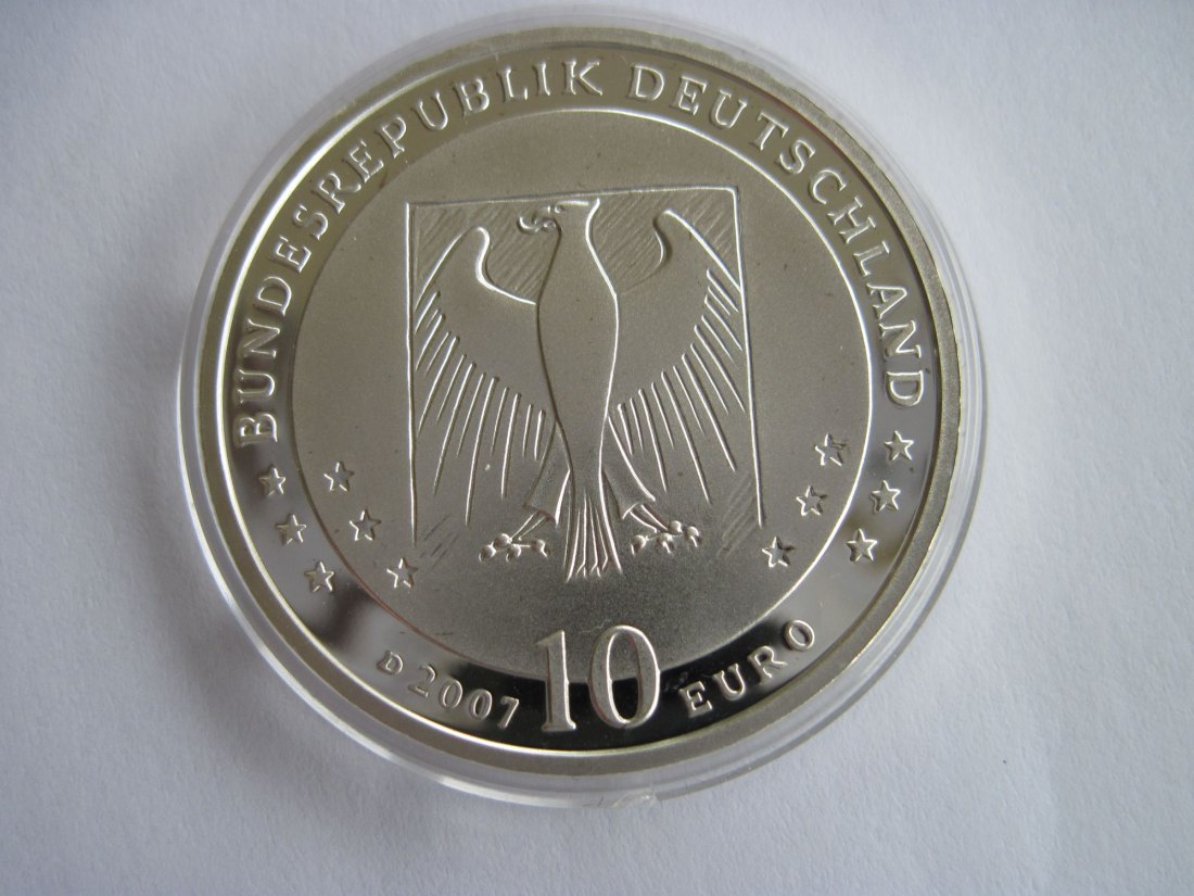 10 Euro PP Silber Gedenkmünze 175. GEBURTSTAG WILHELM BUSCH 2007 D polierte Platte   