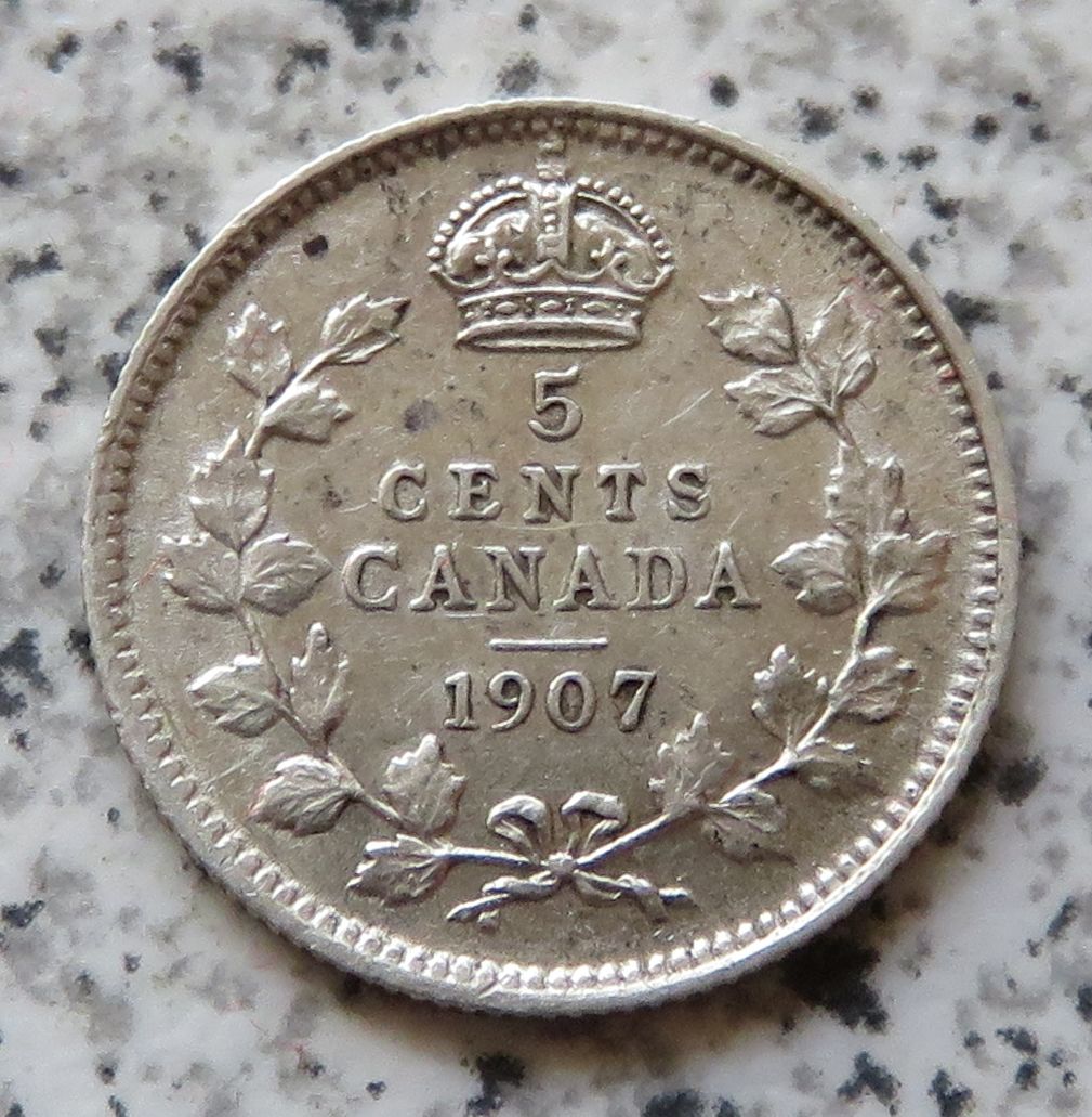  Canada 5 Cents 1907   