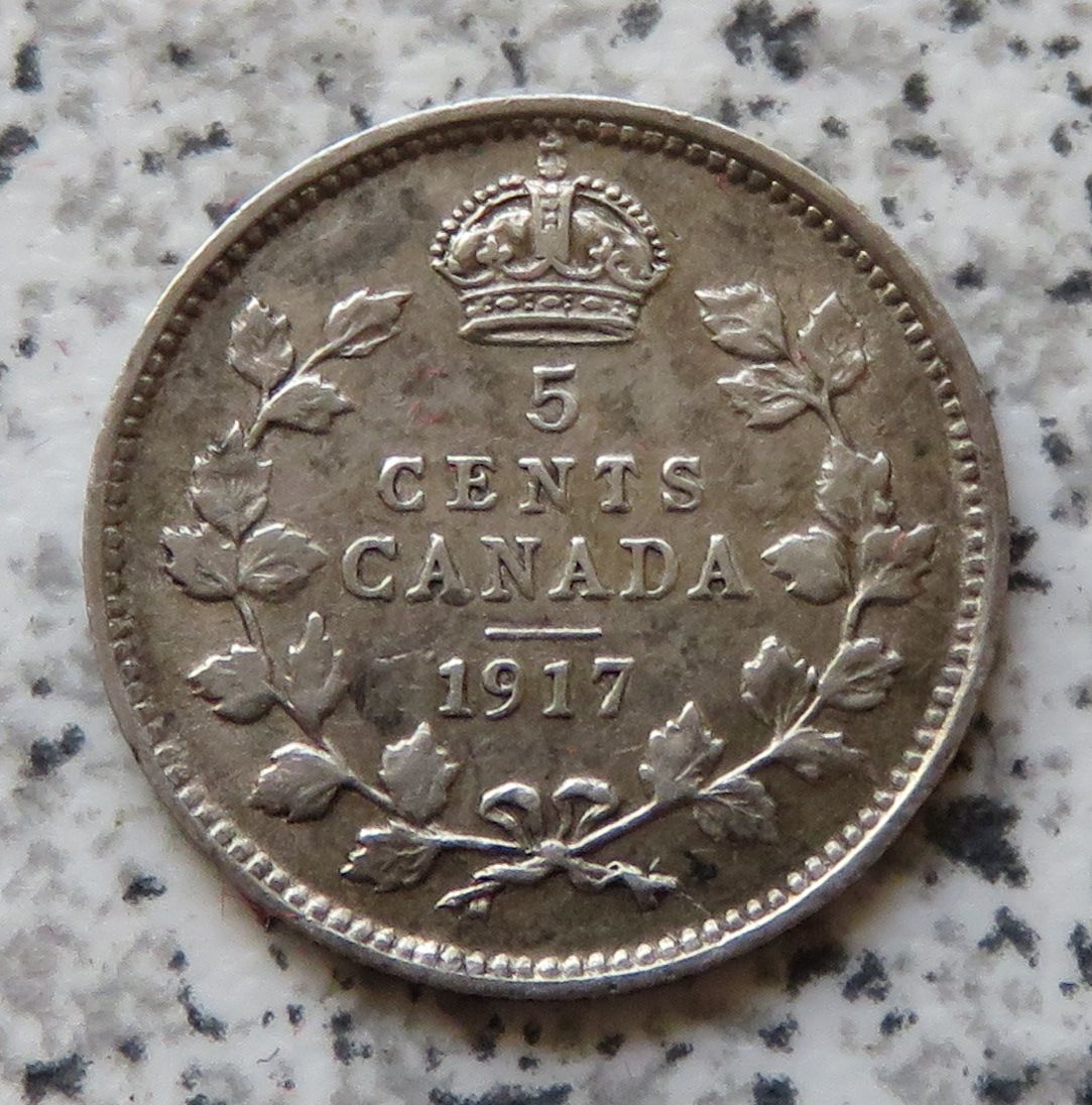  Canada 5 Cents 1917   