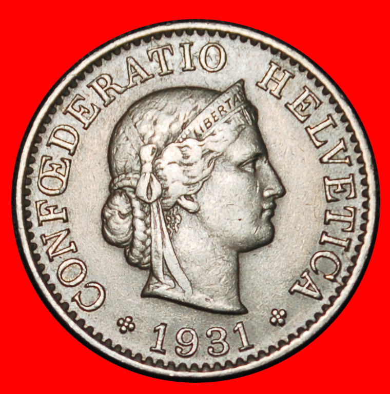  Ⰶ LIBERTY (1879-2025): SWITZERLAND ★ 5 RAPPEN 1931B! DIES I+A!  LOW START ★ NO RESERVE!   