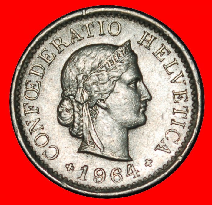  Ⰶ FREIHEIT (1879-2025): SCHWEIZ ★ 5 RAPPEN 1964B! STEMPEL I+B! OHNE VORBEHALT!   
