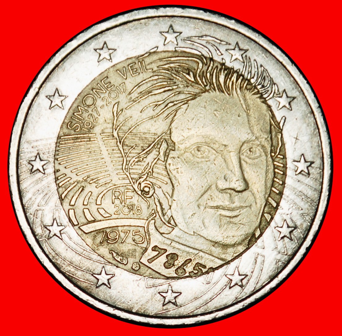Ⰶ VEIL 1927-2017 1975 NUMBER IN GERMANY 78651: FRANCE ★ 2 EURO 2018!★LOW START ★ NO RESERVE!