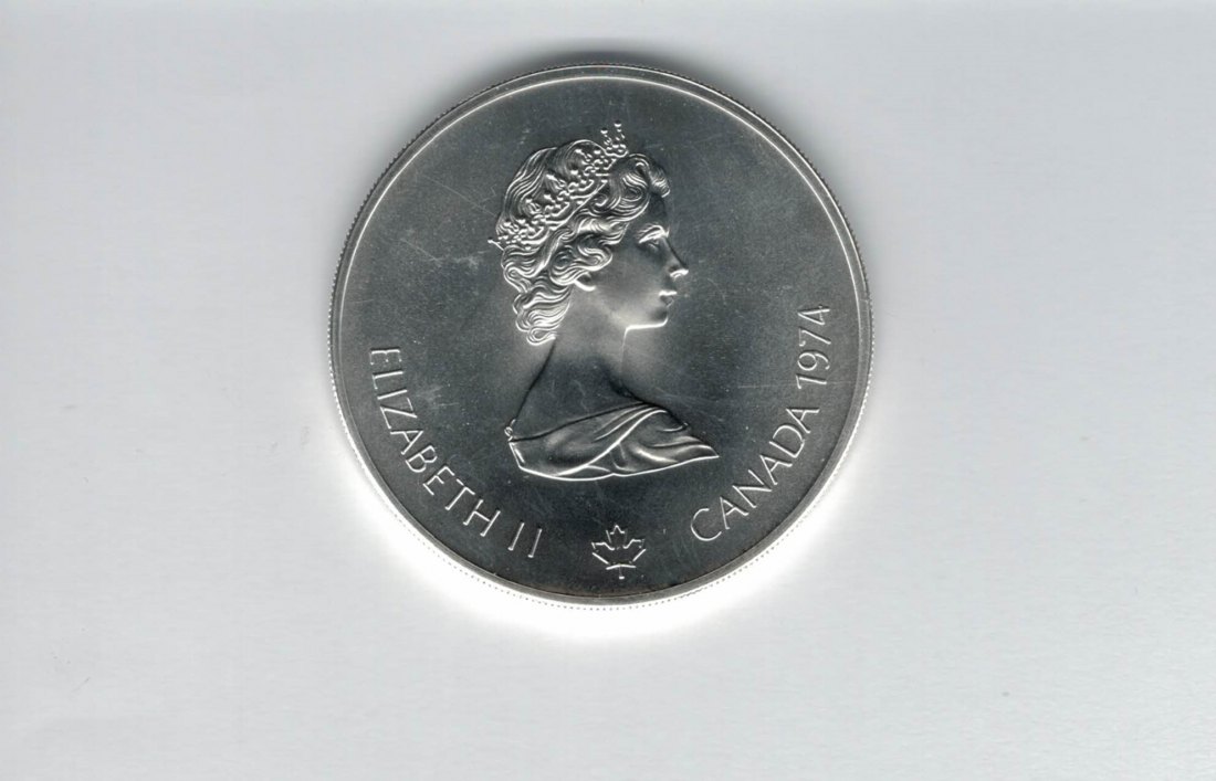  5 Dollar 1976 Montreal Olympia Fackel 925/24,3g silber Canada Kanada Spittalgold9800 (4674)   