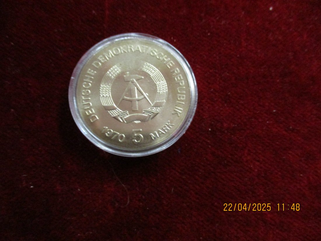  5 Mark DDR 1970 Wilhelm Conrad Röntgen /1101087   