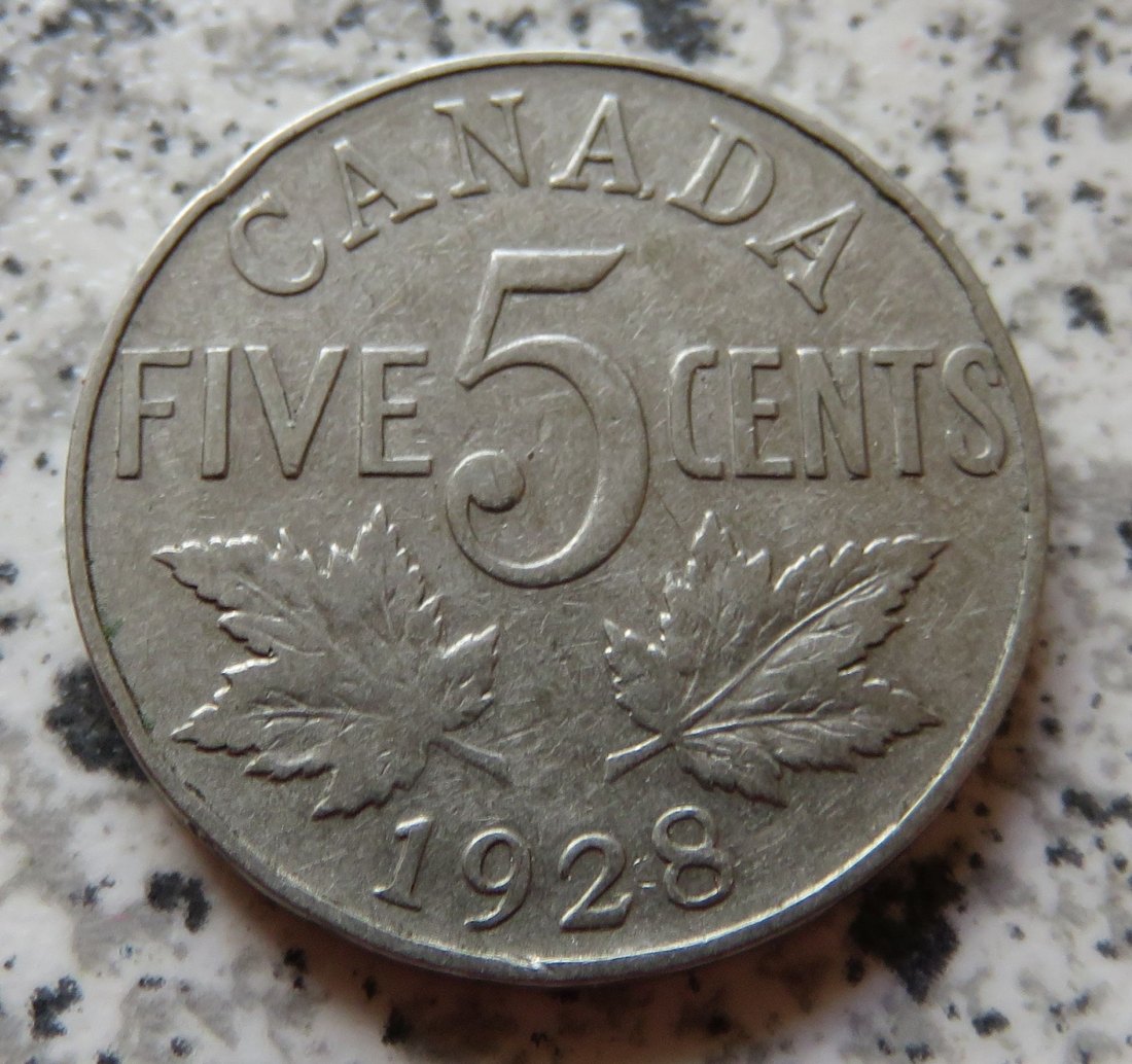  Canada 5 Cents 1928   
