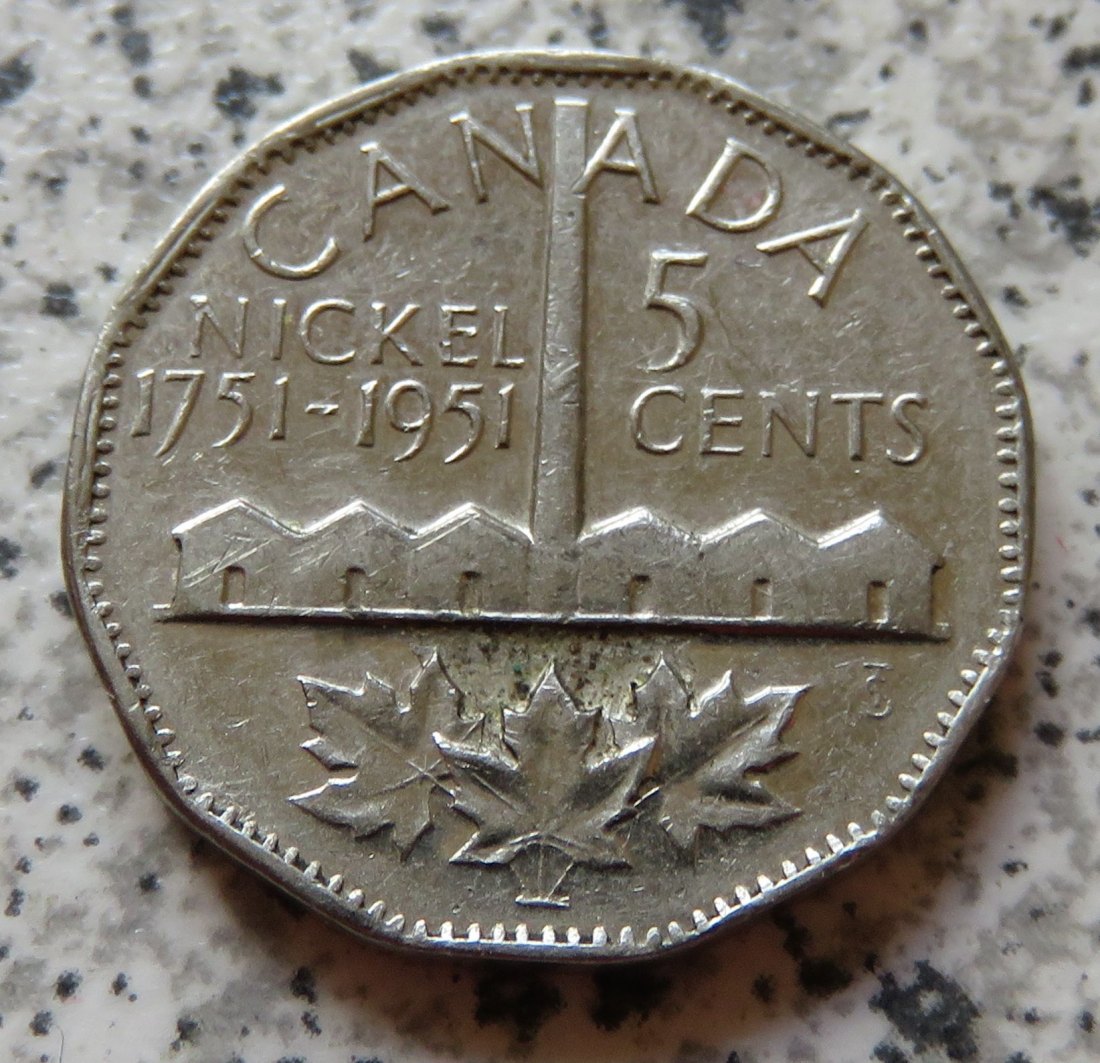  Canada 5 Cents 1951   