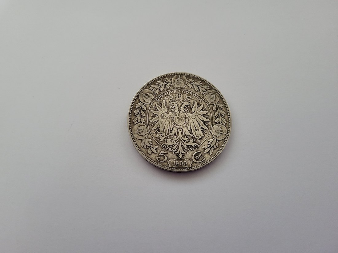  5 Kronen 1900 silber 21,6g fein Kronenwährung Österreich Franz Joseph I. Spittalgold9800 (4783)   