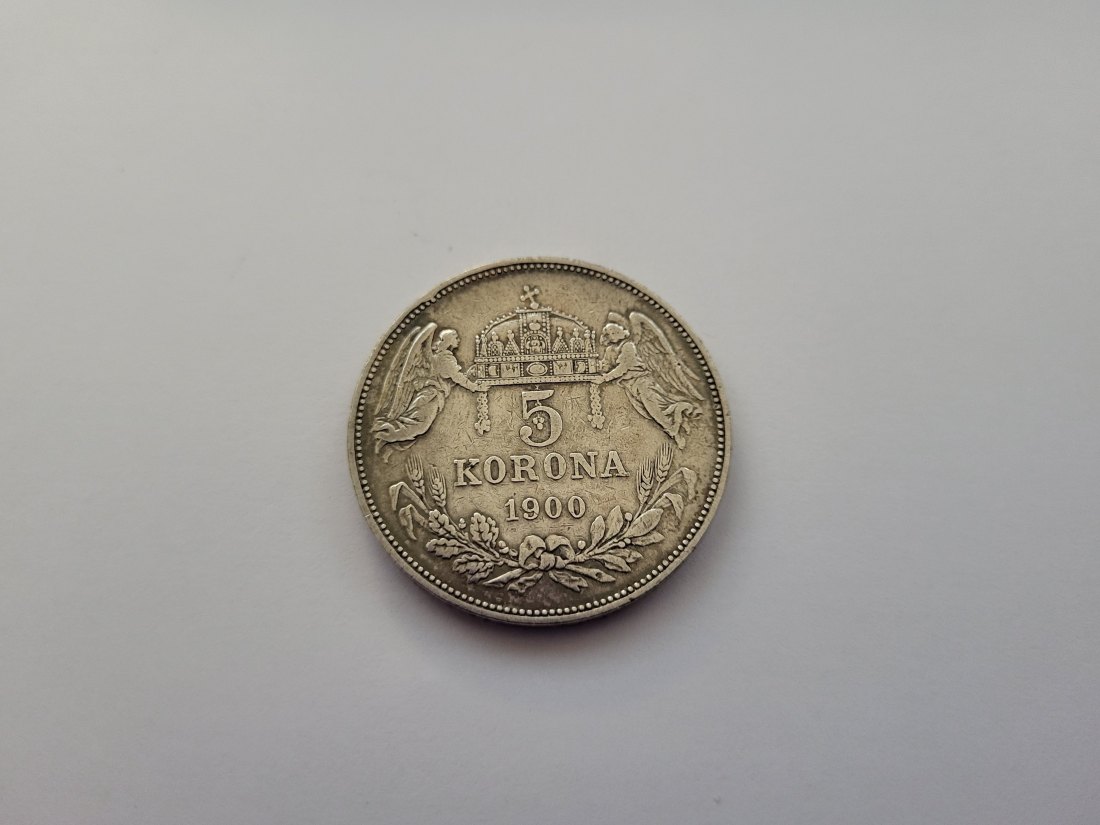  5 Korona 1900 silber 21,6g fein Kronenwährung Österreich Ungarn Spittalgold9800 (5534)   
