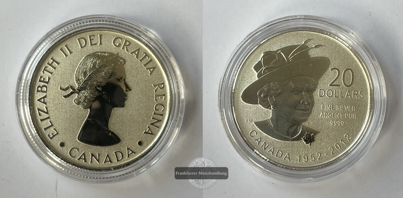  Kanada 20 Dollar  2012  Diamond Jubilee KM#1350 FM-Frankfurt Feinsilber: 7,9g   