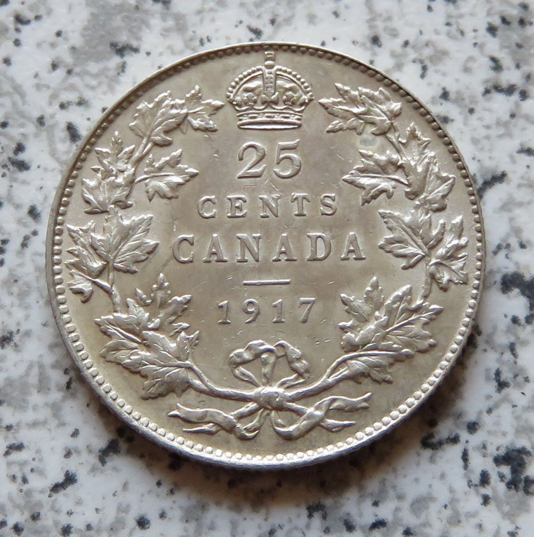  Canada 25 Cents 1917, Erhaltung   