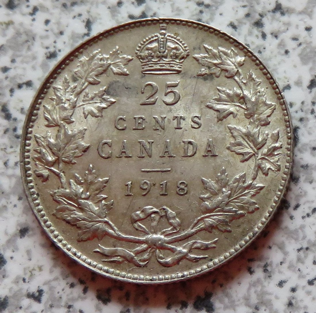  Canada 25 Cents 1918, Erhaltung   
