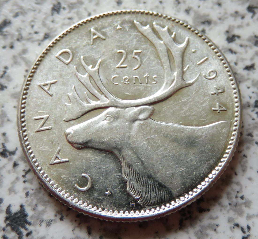  Canada 25 Cents 1944   