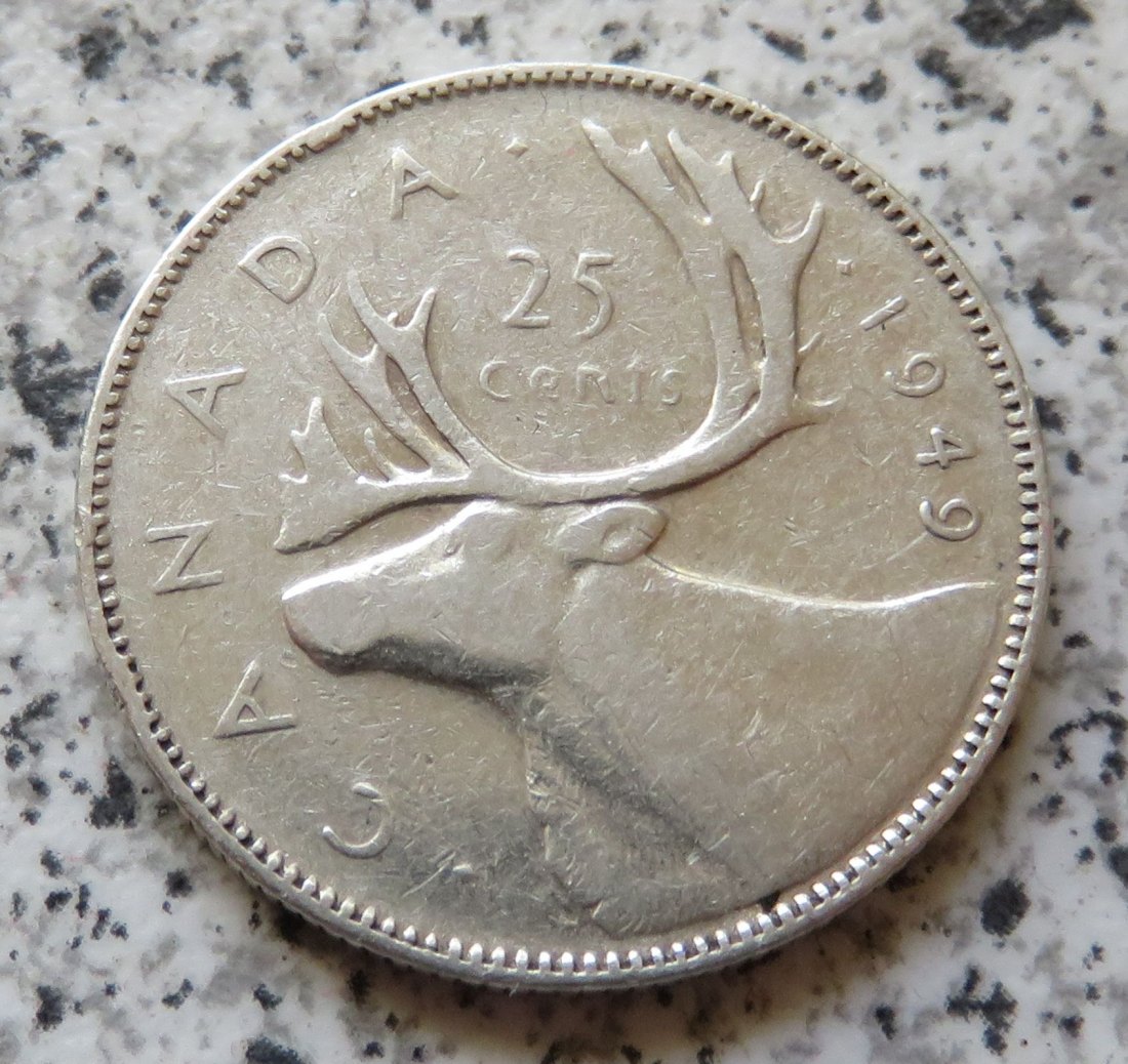  Canada 25 Cents 1949   