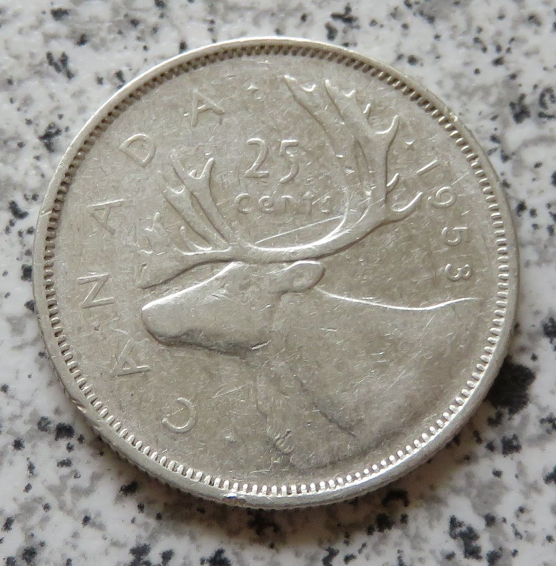  Canada 25 Cents 1953   