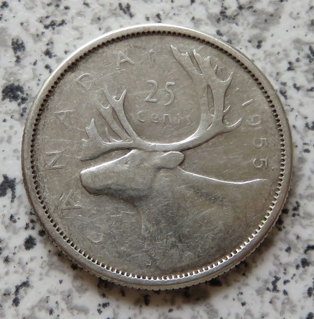  Canada 25 Cents 1955   