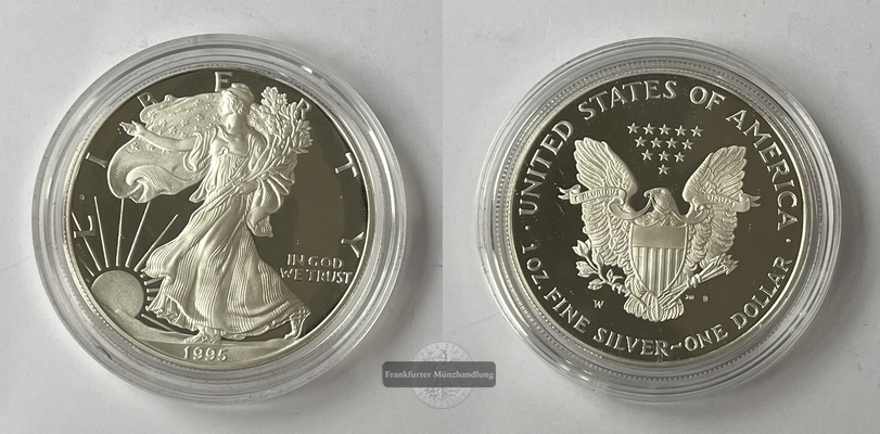  USA 1 Dollar 1995 Liberty American Silver Eagle KM#273  FM-Frankfurt Feinsilber: 31,1g   