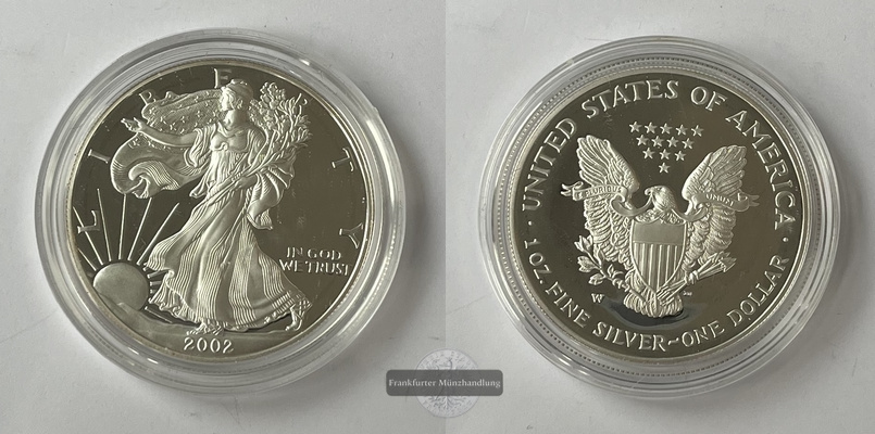 USA 1 Dollar 2002 Liberty American Silver Eagle KM#273  FM-Frankfurt Feinsilber: 31,1g   