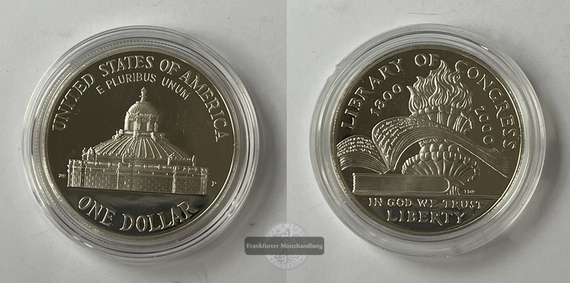  USA 1 Dollar  2000  Library of Congress KM#311 FM-Frankfurt Feinsilber: 31g   