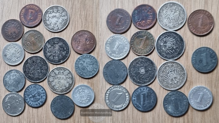  Deutsches Reich 1933-1937, 15 x verschiedene Reichsmark ,  Lot FM-Frankfurt   