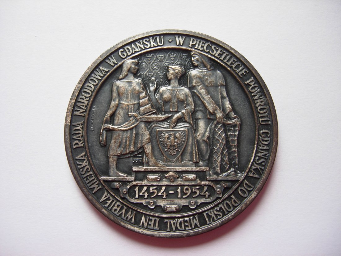 Medal - Poland, 500 years univesity Gdaňsk 1454 - 1954   
