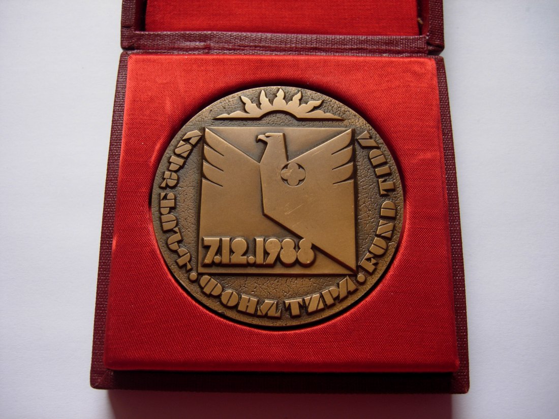  Medal - Armenia 7.12. 1988 + original box   