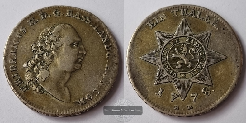  Deutsches Reich 1 Thaler Frederick II 1778 FM-Frankfurt   