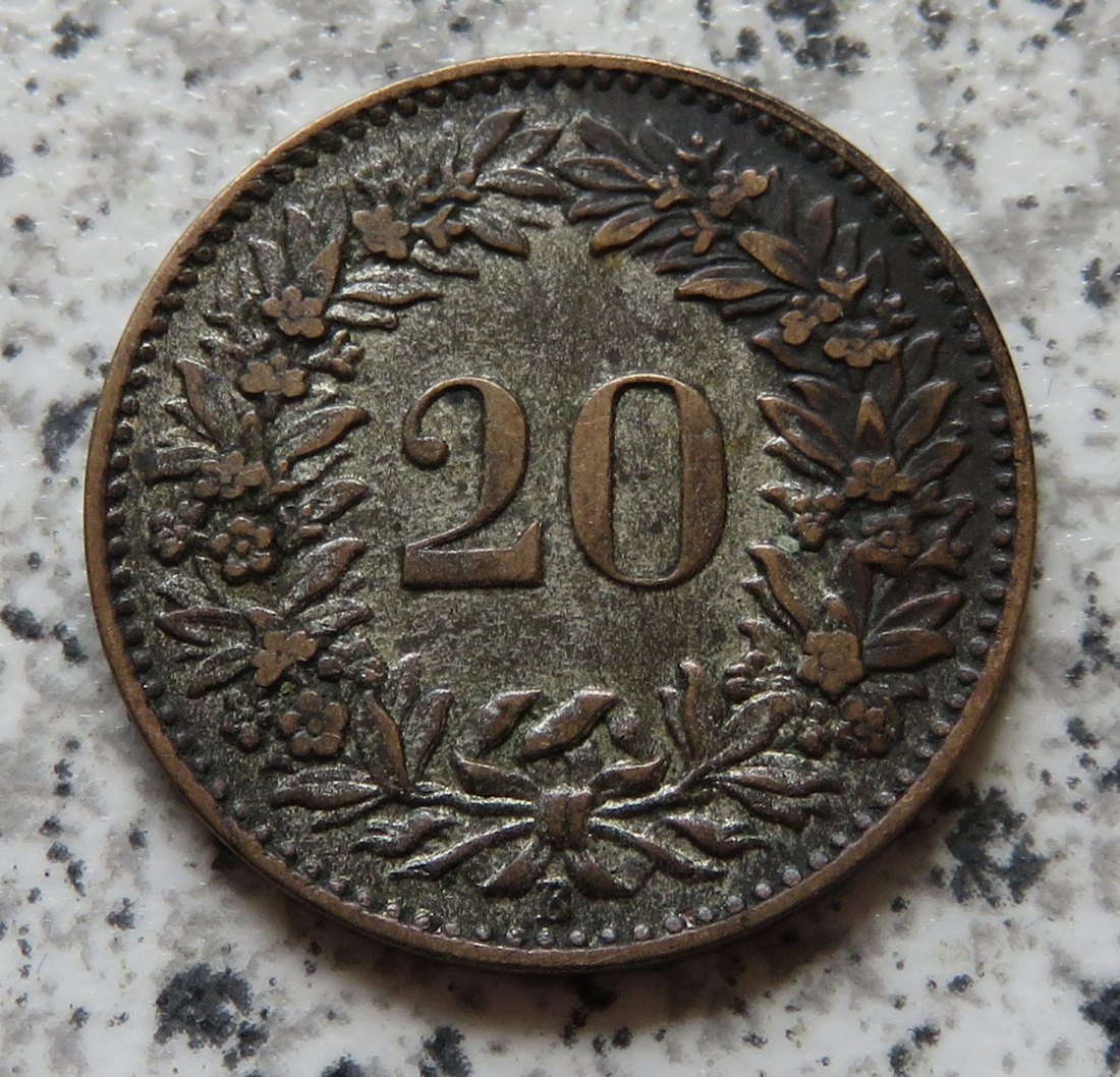  Schweiz 20 Rappen 1858 B   