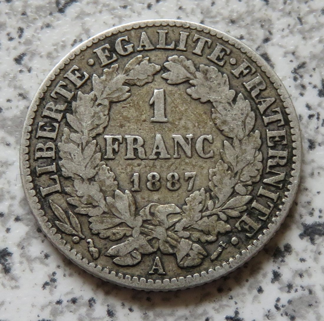  Frankreich 1 Franc 1887 A   