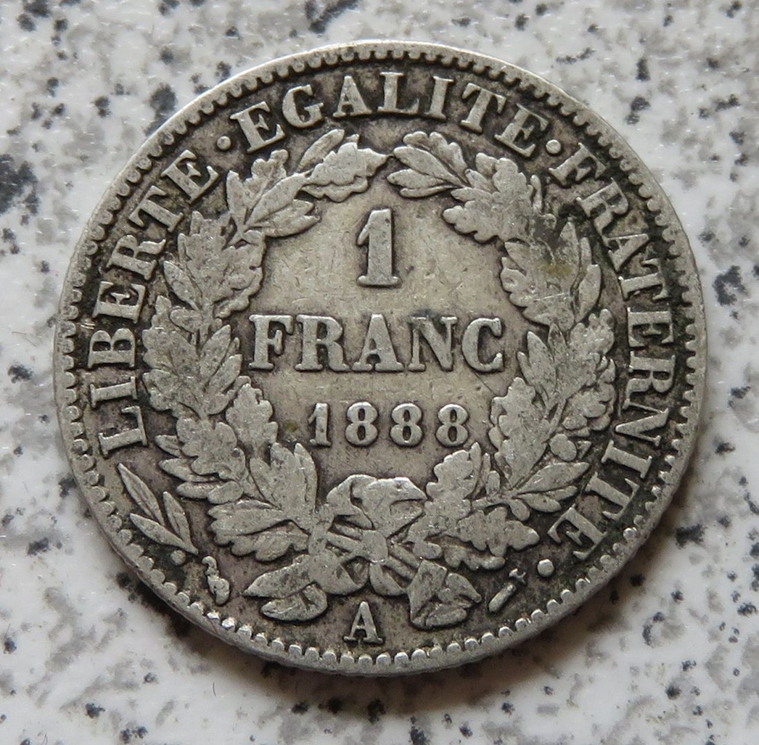  Frankreich 1 Franc 1888 A   