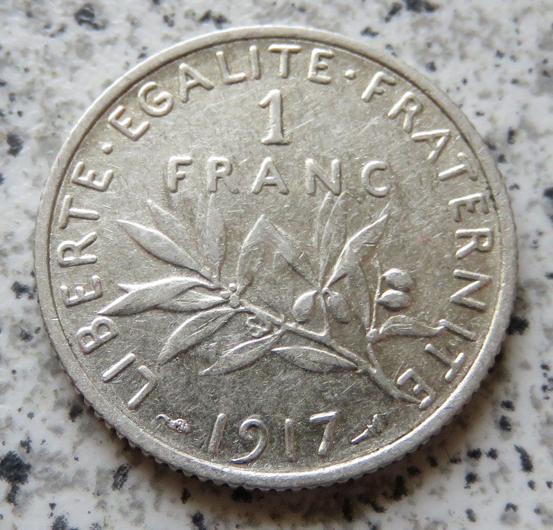  Frankreich 1 Franc 1917   