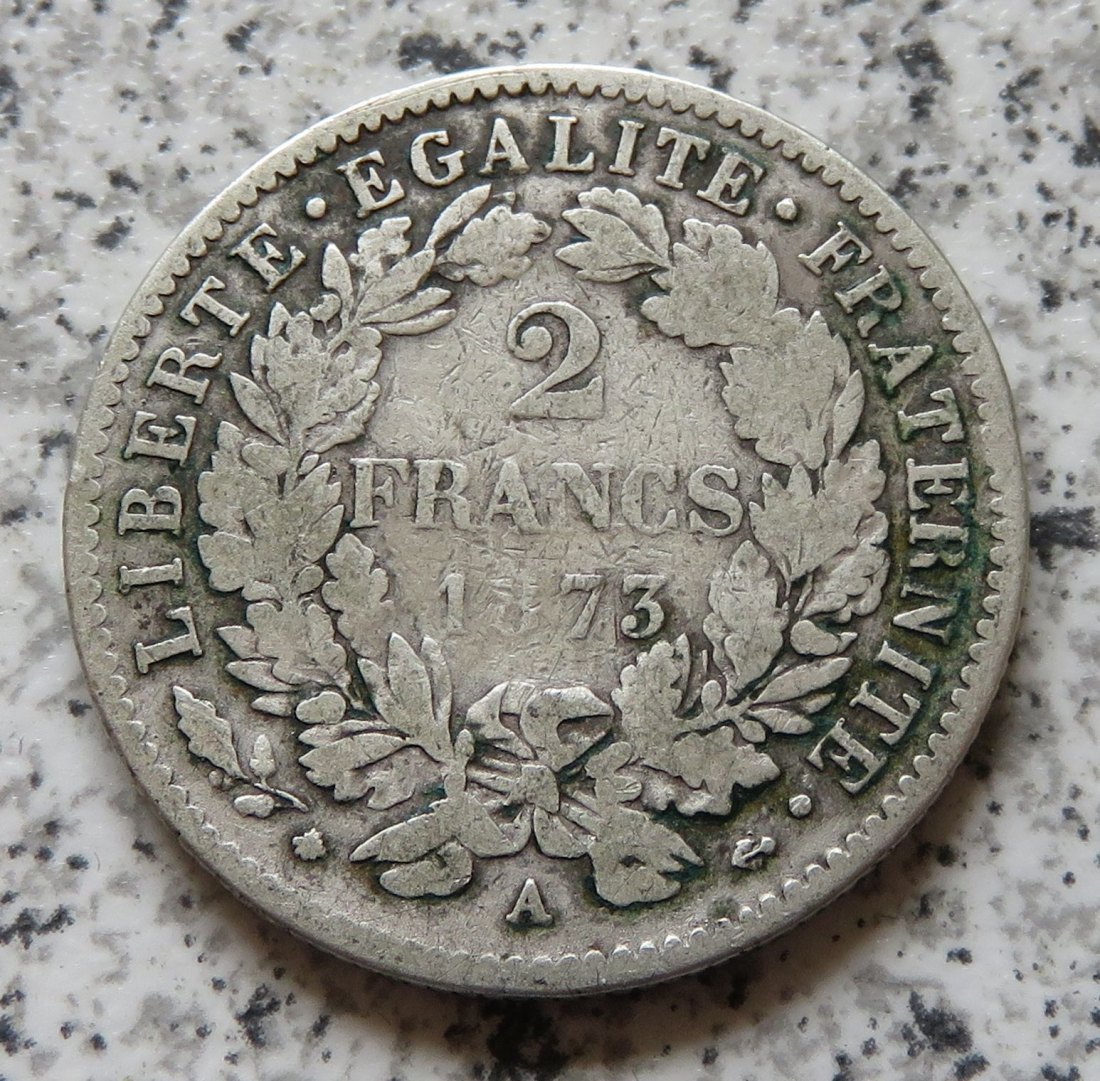  Frankreich 2 Francs 1873 A   