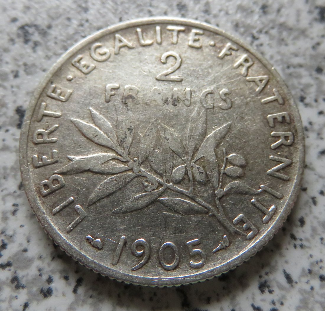  Frankreich 2 Francs 1905   